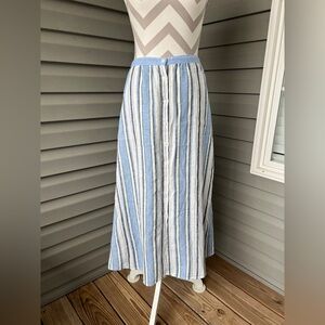 NWT- Max Studio Blue and White A-Line Maxi SkirtSz XL